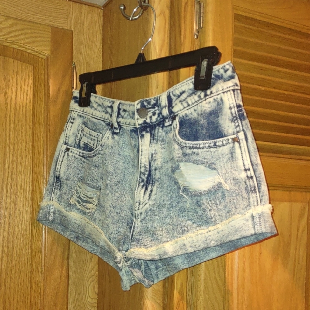 KENDAL&KYLIE Denim Blue Women's Shorts